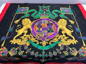 lot 441 image: Silk Hermes Scarf with Lion Crest