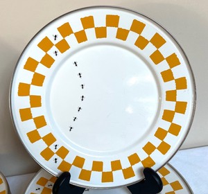 lot 387 image: Darling Picnic Ant Themed Enamelware Dishware Service for 8 by The Golden Rabbit II