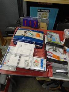 Assorted plumbing parts. As shown.