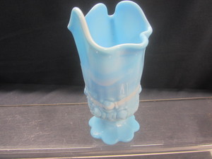 Blue Slag Vase