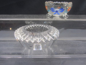 Orrefors Dish & Hand Painted Dish