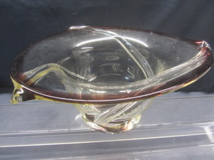 Blown Glass Twisted Bowl