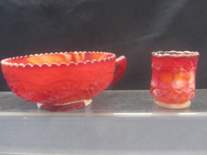 Slag Glass Nappy & Toothpick