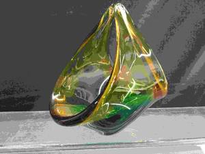 Amber & Green Vase