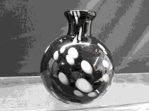 Black Blown Glass Vase