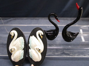 Plaster & Glass Swans