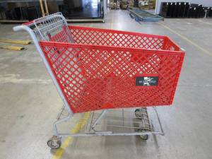 lot 2 image: Plastic Shopping Cart - Used in Retail Store - In nice functional condition - SOLD AS IS