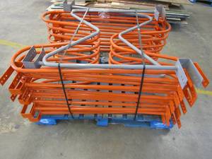 lot 14 image: Pallet of M Racks for Use with the Teardrop Racking System - Great for TallVertical Item Storage, Used in Warehouse - SOLD AS IS