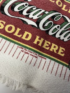 lot 35 image: Vintage 1990 Kitchen Hand Towel Ice Cold Coca- Cola Sold Here Great Graphics