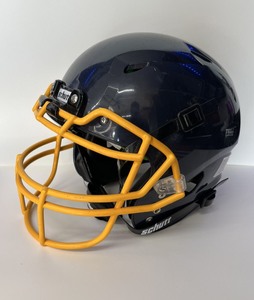 lot 50 image: SCHUTT Vengeance A3 Navy Blue and Yellow Football Helmet Youth Small 2018