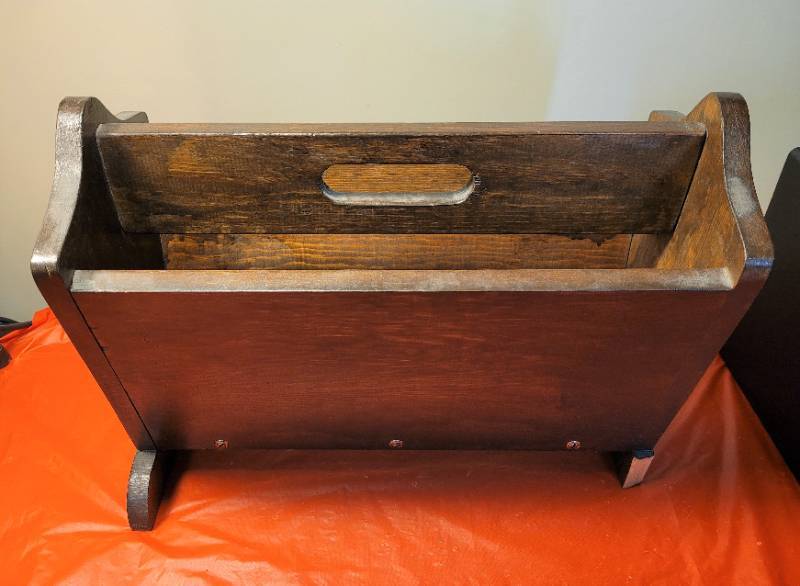 lot 16 image: Wooden Magazine Rack
