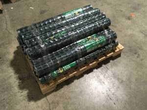 PEAK  25 ft. L x 36 in. H Plastic Fencing in Green with 2 in. x 2 in. Mesh Size Garden Fence, Open Box, Review all pictures