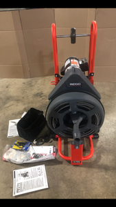 RIDGID  K-750R Drain Cleaning Snake Auger Drum Machine with C-24 58 in. Integral Wound Cable, open box, review all pictures