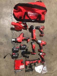 Mix lot of Milwaukee Drills, Hand tools, customer returns, review all pictures