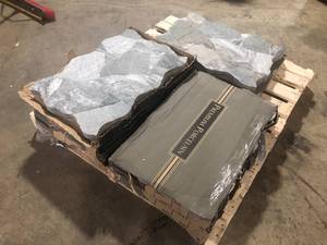 MSI  Neptune Gray 17 in. x 26 in. Matte Porcelain Stone Look Floor and Wall Tile (12.24 sq. ft.Case), customer returns, review all pictures