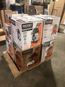 lot 1 image: Mix Pallet of Ridgid Shop Vacuums Customer returns Various models and Conditions Review all pictures