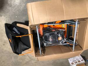 lot 15 image: YARDMAX  21 in. 170cc 3-in-1 Gas Walk Behind Push Lawn Mower with High Rear Wheels Open Box Review all Pictures