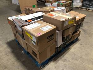 lot 25 image: Mix lot of Ceramic Tile Flooring Customer returns Review all pictures