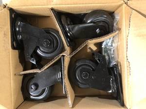 lot 32 image: Lot of Husky  4 in. Caster Kit for Heavy Duty Welded Steel Garage Base Cabinets