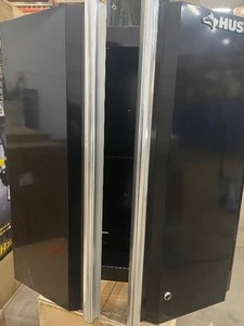 lot 42 image: Husky Ready-to-Assemble 24-Gauge Steel Wall Mounted Garage Cabinet In Black missing lock review pictures