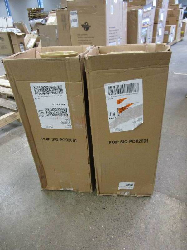 lot 650 image: Set of 2 Villacera 20 in. Natural Decorative Handcrafted Classic Bamboo Floor Vase