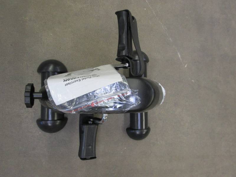 lot 657 image: Wakeman 80-5129 Portable Fitness Pedal Stationary Under Desk Indoor Exercise Easy Cardio Bike (NEEDS NEW BATTERY)