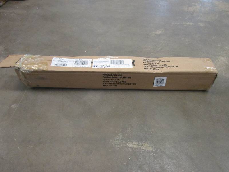 lot 455 image: 75-CMP1079 Outdoor Folding Camp Table With 2 Cupholders & Carrying Bag, Blue (OPEN BOX)