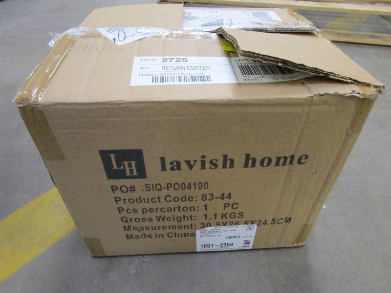 lot 495 image: Lavish Home Iron Kitchen Cabinet Organizer, 11 x 10.25 x 9 inches (OPEN BOX)