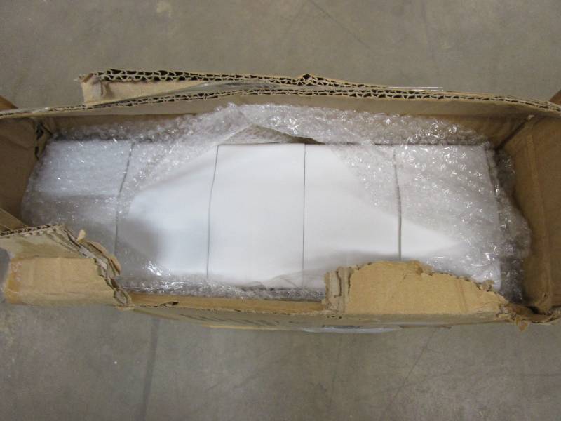 lot 611 image: Slide-Out Pantry Storage Rack - 5-Tier White Plastic Pantry Organization and Storage Rolling Cart With Baskets for Narrow Spaces by Lavish Home (OPEN BOX)