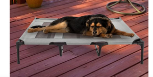 lot 677 image: Petmaker 80-PET6086GY Elevated Pet Bed in Gray - 48 x 35.5 x 9 in. (OPEN BOX)