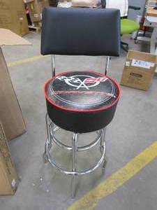 lot 659 image: Corvette Bar Stool with Back (SEE PHOTOS)