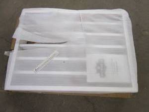 lot 680 image: PETMAKER 80-62875-W Foldable, Free-Standing Wooden Pet Gate- Light Weight, Indoor Barrier for Small DogsCats - White, 54 X 24 Step Over Doorway Fence (OPEN BOX)