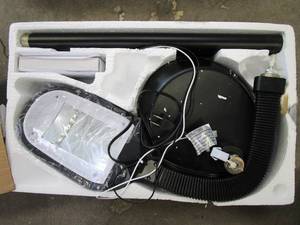 lot 712 image: Lavish Home (72-0890) 5 Feet Sunlight Floor Lamp With Adjustable Gooseneck - Black (OPEN BOX)