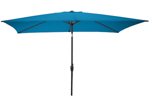lot 759 image: Pure Garden 50-LG1279 Turquoise Rectangular Patio Umbrella Color (OPEN BOX)