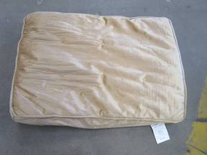lot 757 image: Small Tan Pet Bed with Removable Cover (SEE PHOTOS)