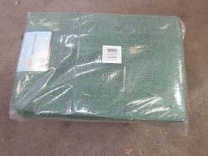 lot 768 image: Cotton Bath Mat Set- 2 Piece 100 Percent Cotton Mats- Reversible, Soft, Absorbent and Machine Washable Bathroom Rugs By Lavish Home (Green) (OPEN BOX)