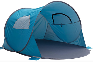 lot 890 image: Play by Wakeman Outdoors Pop Up Beach Tent w Ventilation Windows (Blue) (OPEN BOX)