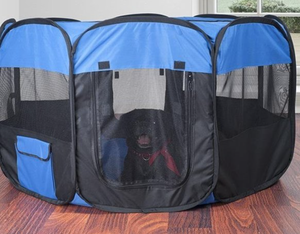 lot 845 image: Petmaker 80-D120H Pop-Up Pet Playpen with Canvas Carry Bag (OUT OF BOX)