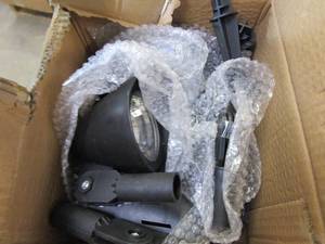lot 872 image: Pure Garden Outdoor 4 Solar Yard Spot Lights (OPEN BOX)