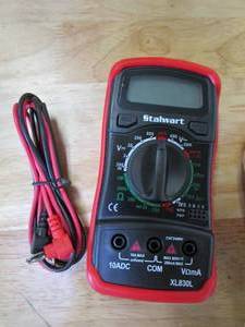 lot 882 image: LOT OF 2 - Stalwart - 75-PT1006 Digital Multimeter with Backlit LCD Display and Needle Probes- Amp, Ohm and Voltage Tester for Outlets, Wire Continuity and Batteries (OUT OF BOX)