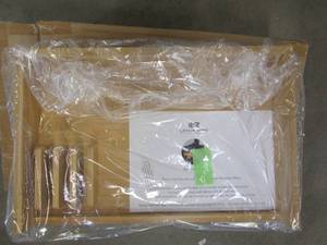 lot 886 image: Lavish Home 13.8 in. x 9 in. x 3.75 in. Bamboo Clamp-On Bedside Shelf (OPEN BOX)