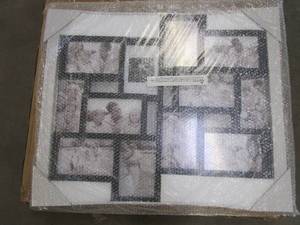 lot 888 image: Lavish Home 12-Opening 4 in. x 6 in. Black Picture Frame Collage (OPEN BOX)