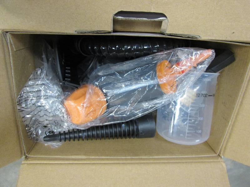 lot 13 image: 1250W Powerful Handheld Steam Cleaner with Detergent Container and Safety Lock (OPEN BOX)
