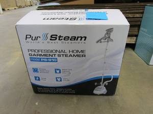 lot 178 image: PurSteam Garment Steamer, Heavy Duty Powerful Fabric Steamer with Fabric Brush and Garment Hanger (OPEN BOX)