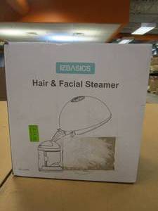 lot 179 image: Hair Steamer EZBASICS 2 in 1 Ion Facial Steamer with Extendable Arm Table Top Hair Humidifier (OPEN BOX)