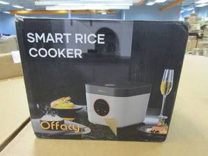 lot 180 image: Offacy Mini Rice Cooker - Smart Fuzzy Logic, 24-H Delay Timer, Nonstick Inner Pot, for Soft Rice (OPEN BOX)