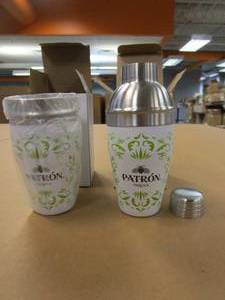 lot 205 image: Lot of 2 - Mini Cocktail Patron Shakers