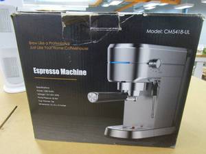 lot 197 image: wirsh Espresso Machine, 15 Bar Espresso Maker with Commercial Steamer for Latte and Cappuccino (VERY SLIGHTLY USED)