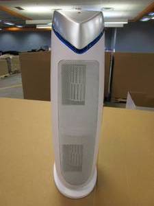 lot 198 image: Germ Guardian Air Purifier with True HEPA Filter and UV-C Sanitizer, 4-in-1 AC4825W 22 Tower White (OUT OF BOX)