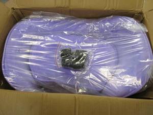 lot 222 image: Enchanted Home Pet Ultra Plush Snuggle Pet Bed in Purple (OPEN BOX) 26 in x 15 in